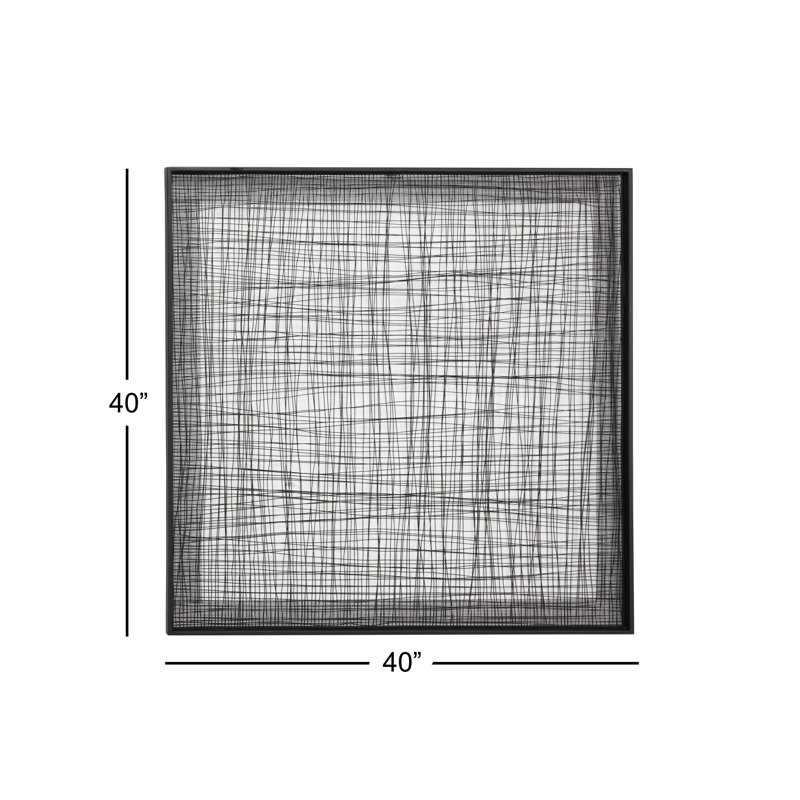 Trent Austin Design® Black Metal Mesh Geometric Wall Decor with Black